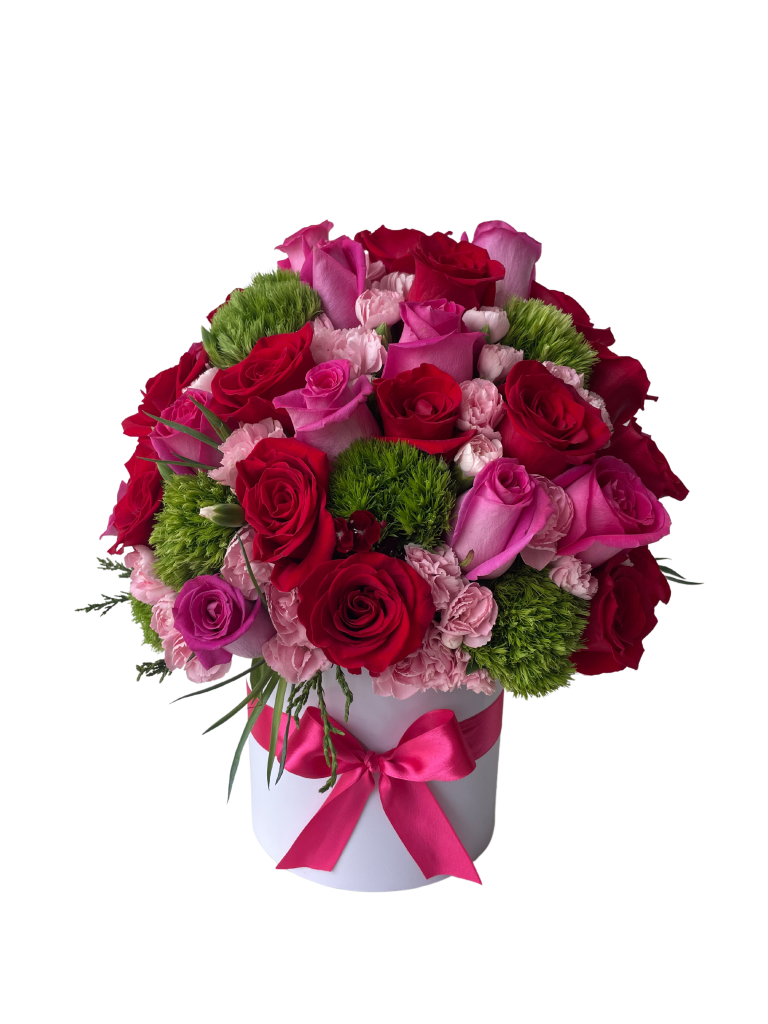 Box Premium de Rosas Rosas y Claveles Floristeria Online