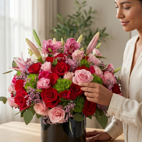 BOX EXQUISITE MULTIFLORAL - ROSAS Y LILIUM LATAMB