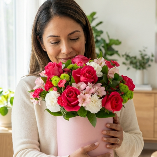 BOX TIERNA DULZURA- Multifloral de Rosas y Claveles. LatamB