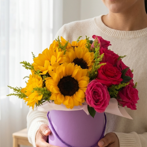 Bloomance - Ramo de Rosa y Girasoles LatamB