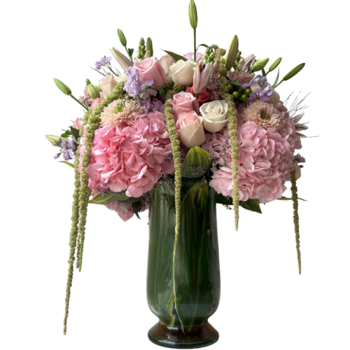 Siempre Tu - Arreglo de Rosas, Hortensias y Lirios.