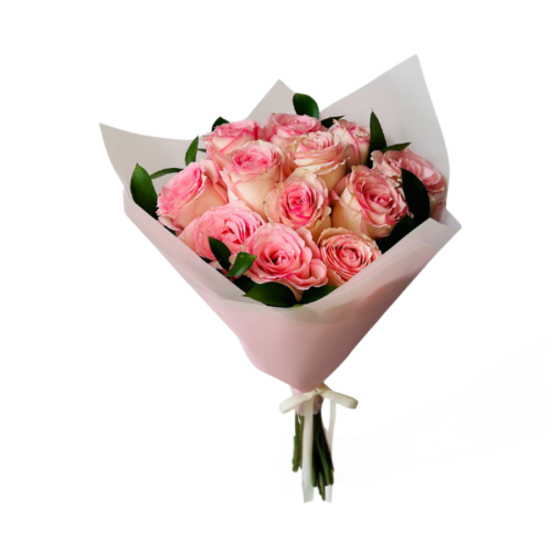 Essential - Bouquet de 12 rosas unicolor.
