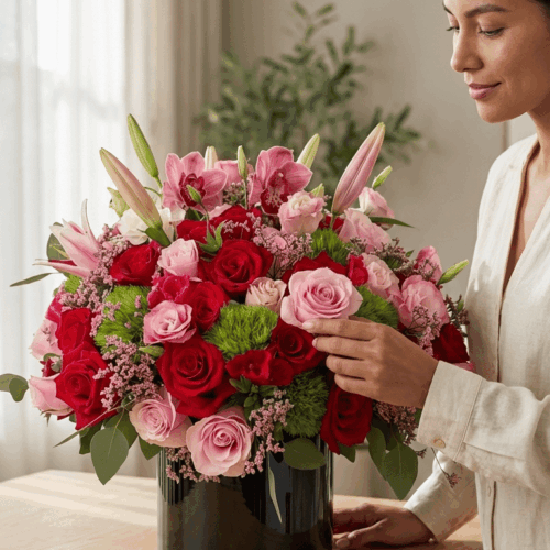 BOX EXQUISITE MULTIFLORAL - ROSAS Y LILIUM LATAMB