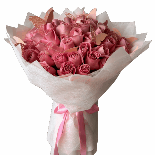 Magnifique Rose - Bouquet de Rosas y Mariposas Latam
