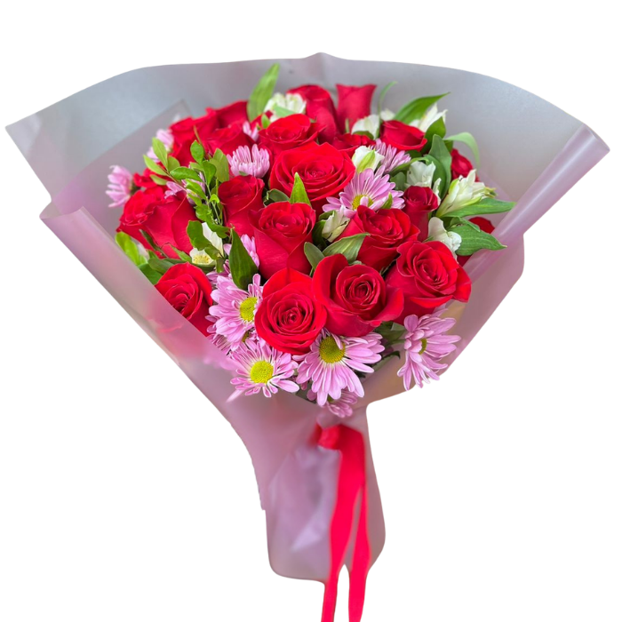 ROSAS ROJAS Y FOLLAJE - Enviar Ramo Latam